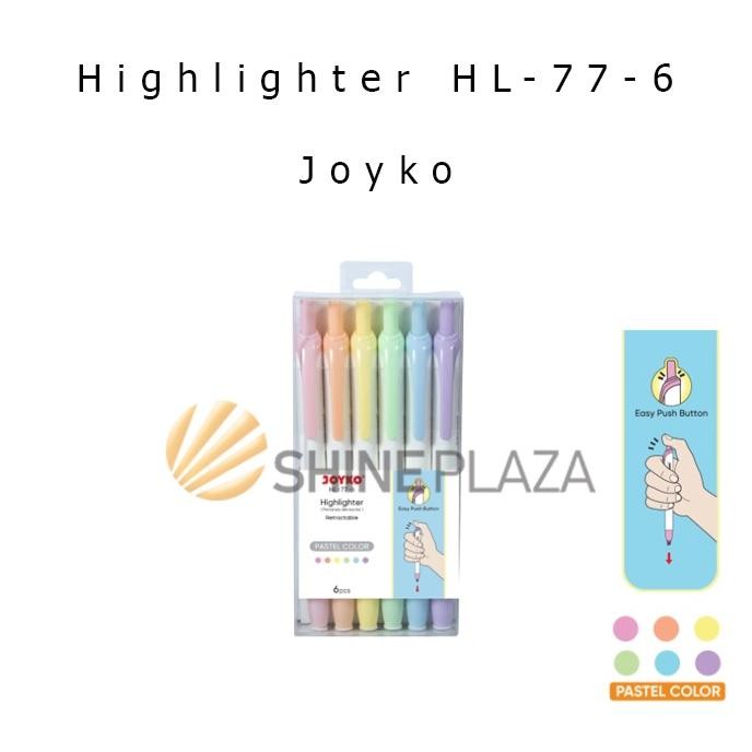 

Highlighter Set Joyko HL-77-6 - Penanda Berwarna Joyko Pastel Color