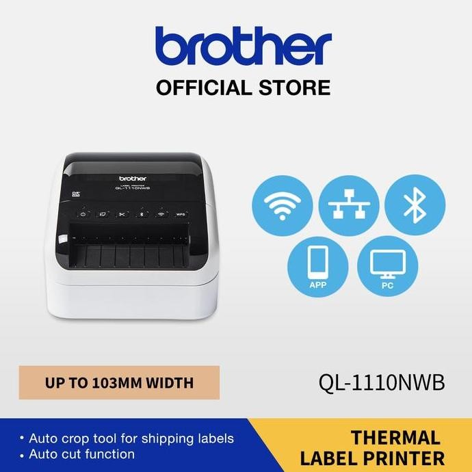 

Brother Ql-1110Nwb Printer Label Dktape Bar Label Maker Ql1110Nwb New Stok