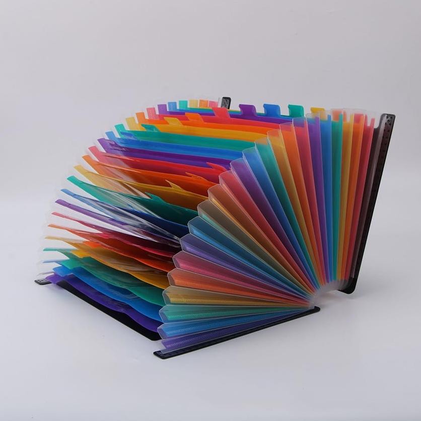 

Rainbow Map Plastik / Dokumen Keeper / Clear Holder A4 F4 / MAP DOKUMEN / MAP KANCING Meja Standing