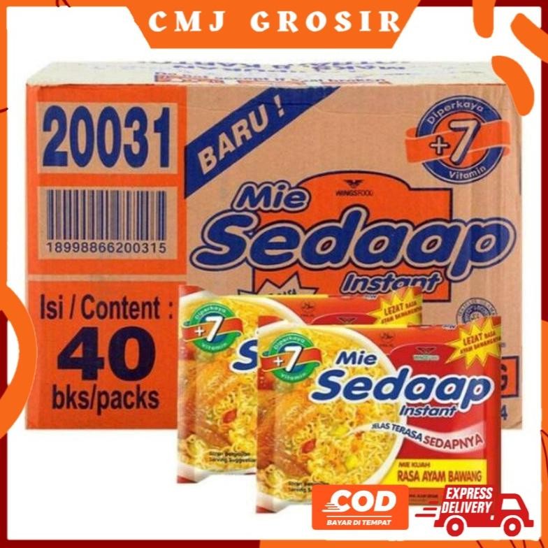 

GROSIR [1 DUS] SEDAAP MIE AYAM BAWANG DUS ISI 40 PCS | INDOMIE AYAM BAWANG DUS ISJ 40 PCS