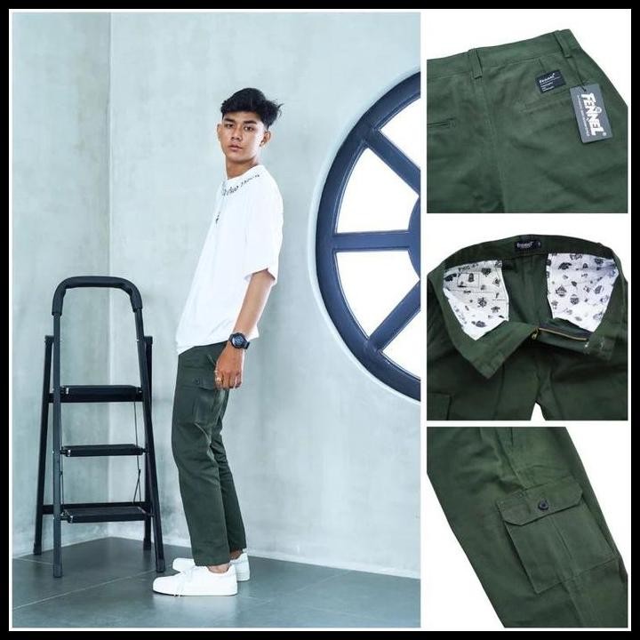 Best Celana Panjang Cargo Twill Tebal / Long Pants Cargo Fennel High Quality