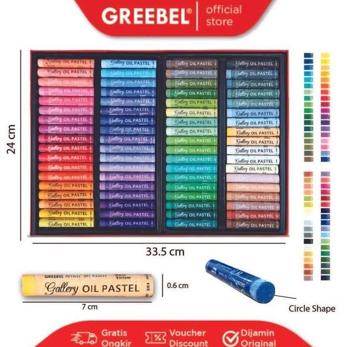 

GREEBEL ARTIST OIL PASTEL 72 WARNA / GREEBEL Crayon Artist 72 Warna cm