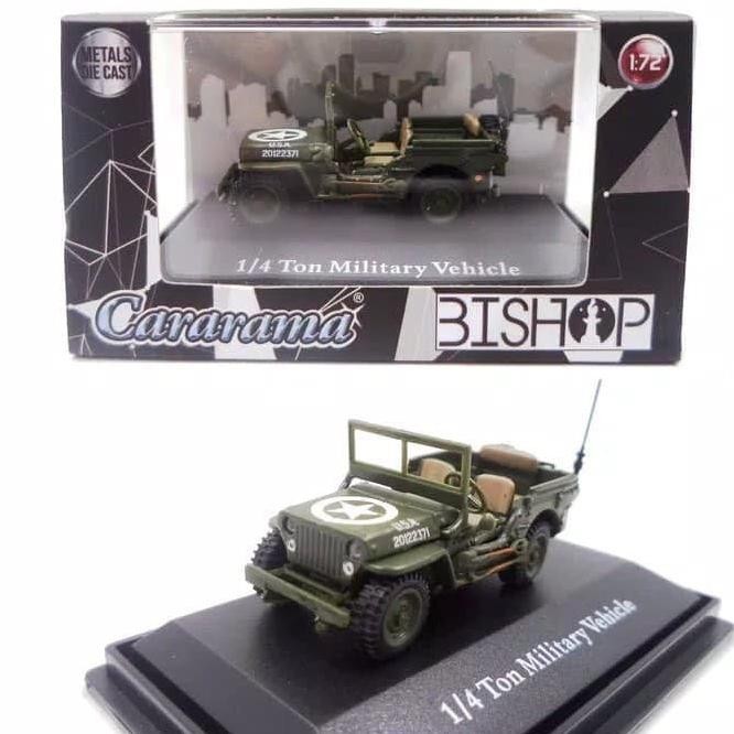 Diecast Jeep 1/4 Ton Military Vehicle By Cararama