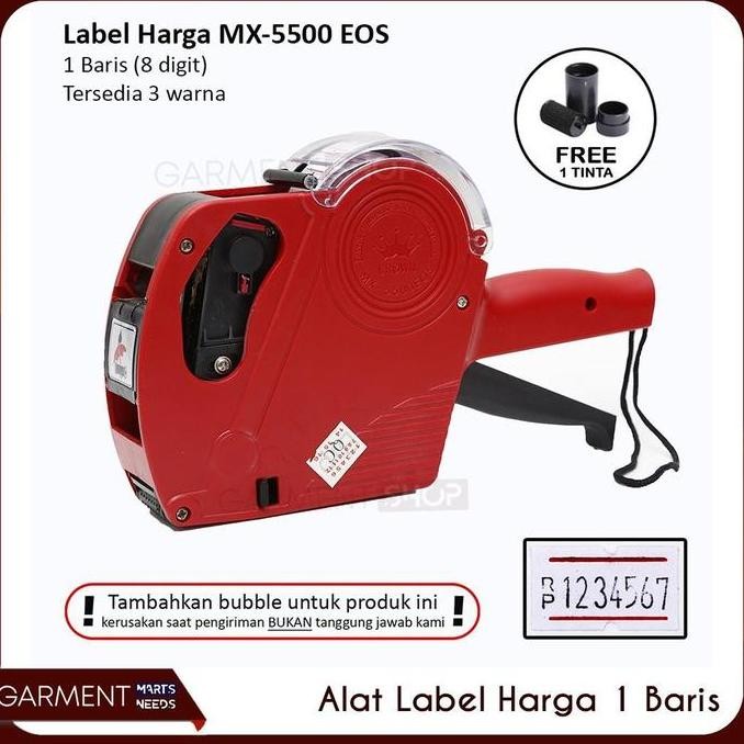 

DISKON Alat Label Harga 1 Baris Price Expired Date Label 8 digit MX 5500 EOS