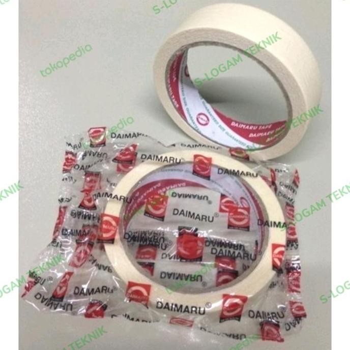 

BRG BARU Isolasi Lakban Kertas 1" DAIMARU Masking Tape 24mm Plakban 21m 1 inch