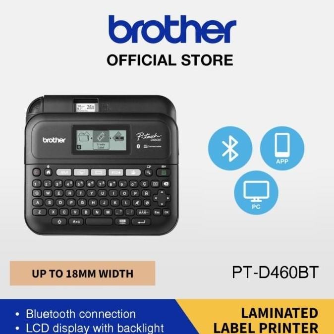

Pt-D460Bt Brother Printer Label Ptd460Bt Label Maker New Stok