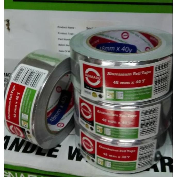

HOT SALE DAIMARU Aluminium Foil Tape - Isolasi Aluminium 48mm X 40 Yard