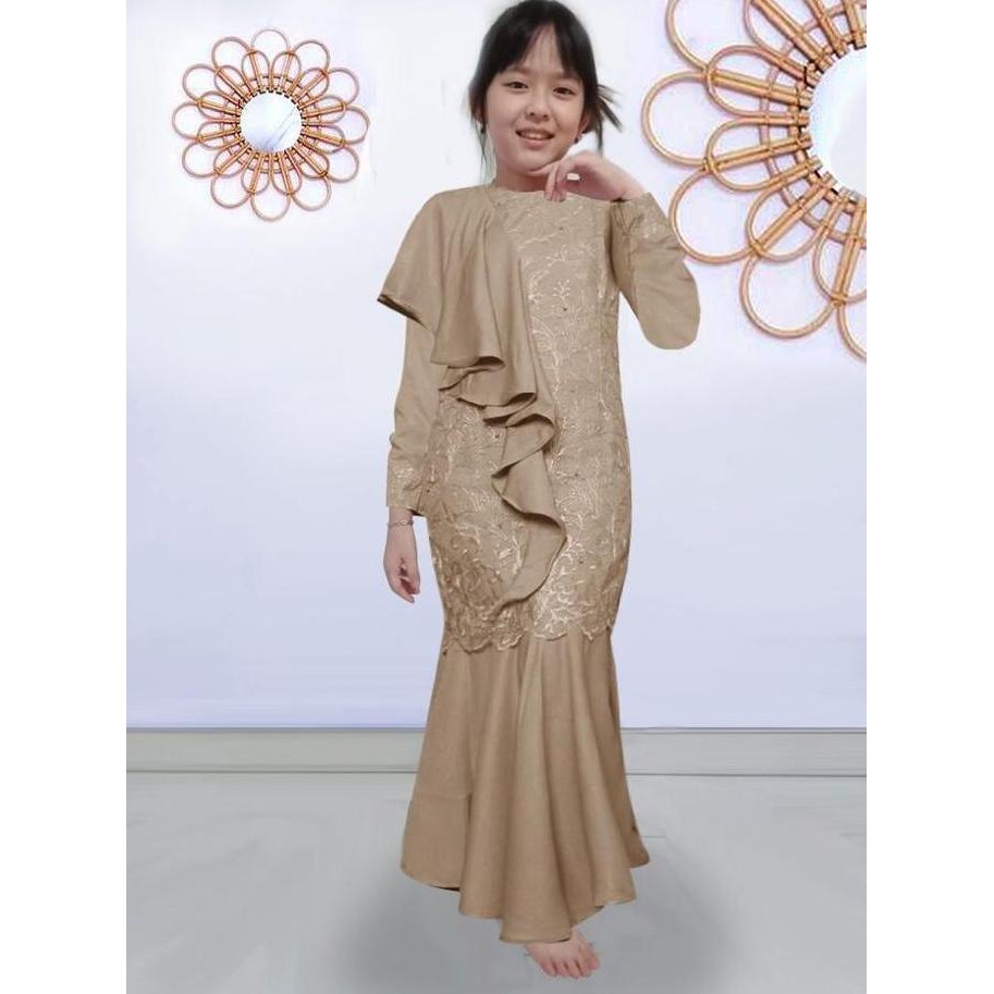 Sale Gamis Duyung  Anak Perempuan/Couple/Size/Xs/S/M/L/Xl/ Dress Brukat Moscrepe Premium/Gamis Anak 