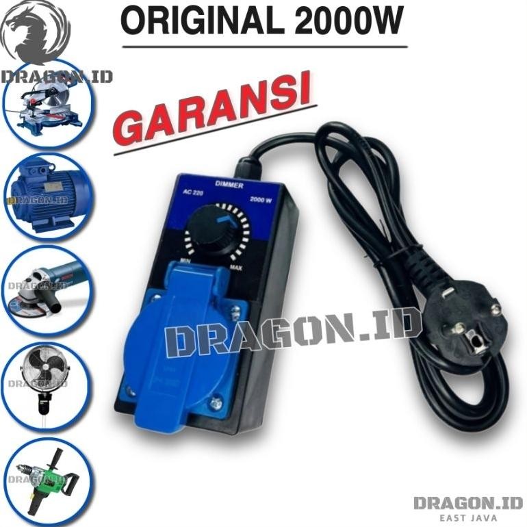 Bisa Cod Dimmer 2000 Watt Ac 220V Alat Pengatur Kecepatan Gerinda Bor Kipas Dinamo Dll Ac-54