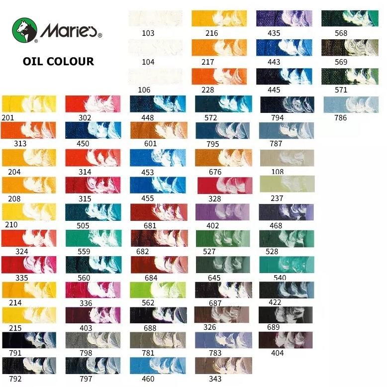 

Maries Oil Colors Paint 170ML / Maries Oil 170ML / Cat Minyak / Maries Oil / Cat Lukis