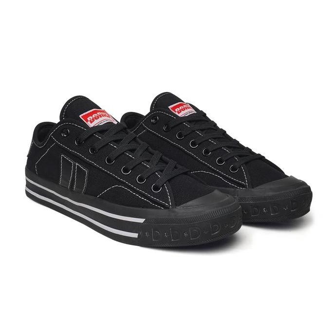 Sepatu Dorks - Metro Low Full Black Sneakers Casual Premium Shoes Pria Wanita Original