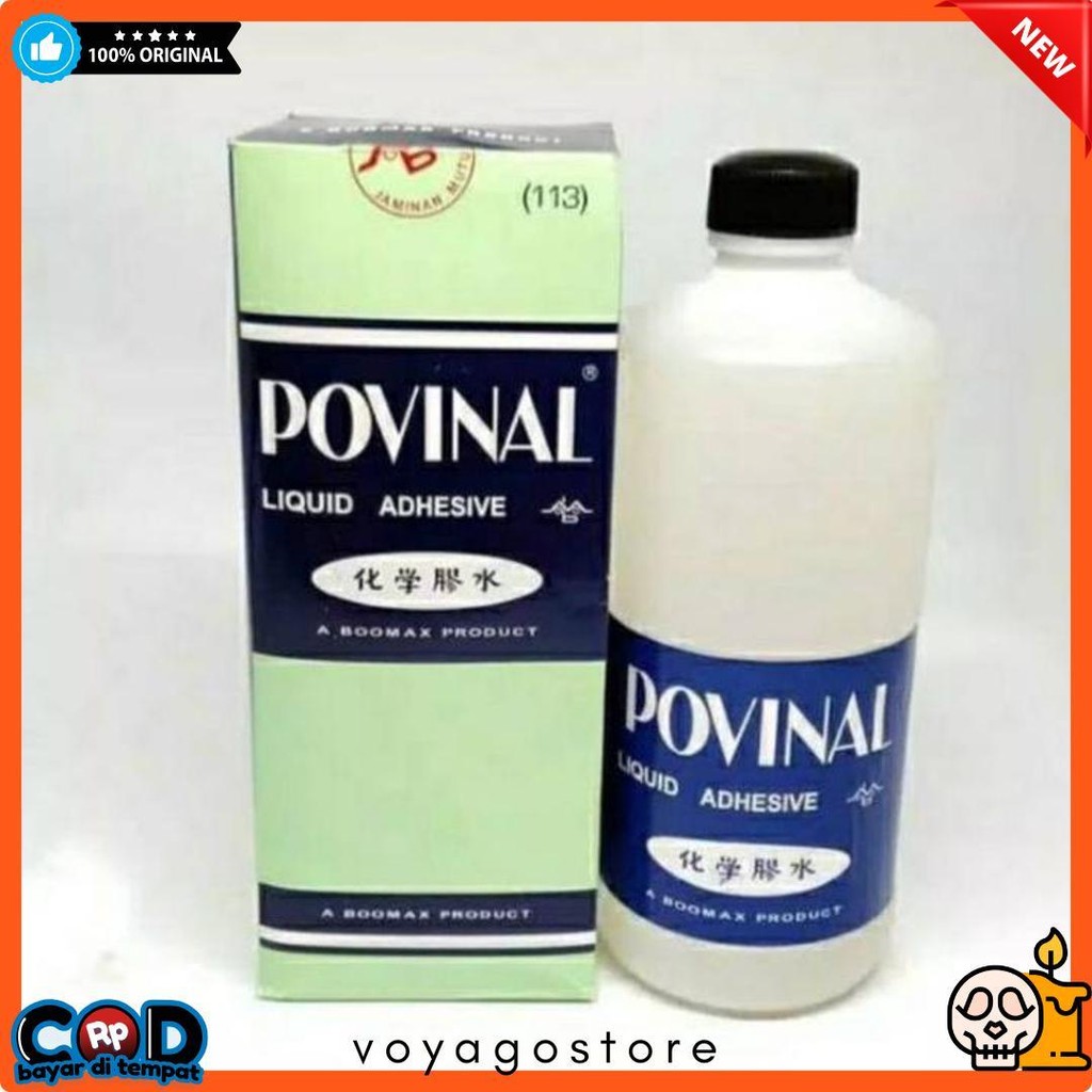 

Lem Glue Cair Povinal 113 Besar 500Ml 500 Ml Diskon