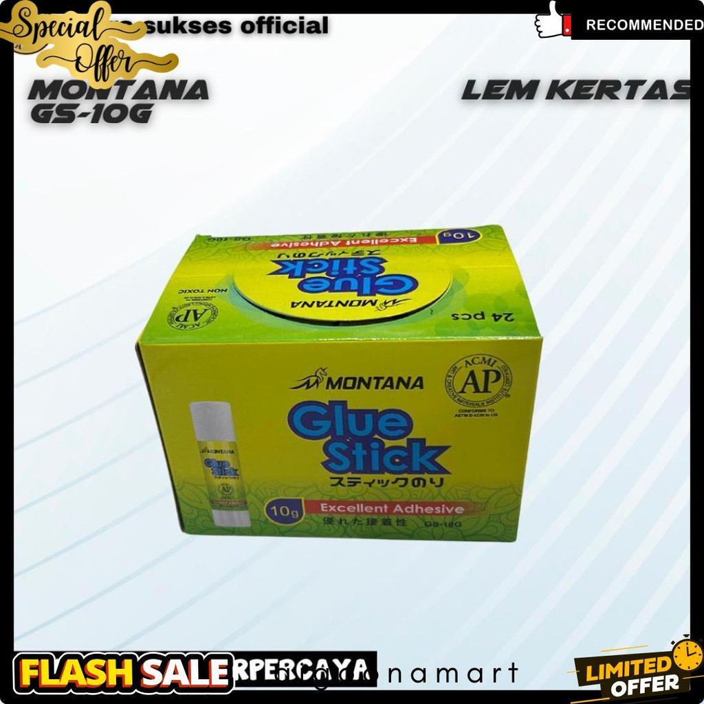 

Glue Stick Montana 10G 1Pack (24 Pcs) Original Terlaris! Produk Ini Banyak Dicari