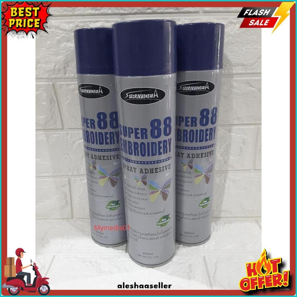 

Lem Semprot Super 88/Spray Adhesive Sprayidea (Khusus Jabodetabek, Pulau Jawa) Flash Sale! Diskon Hingga 70%