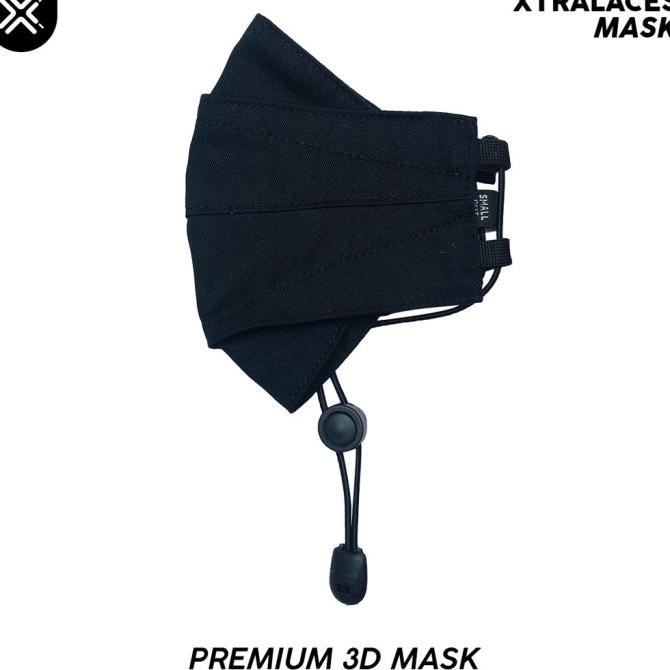 [Allthebest] PROMO  Masker Kain 3D Premium Hitam / 3D Mask / Masker Hijab