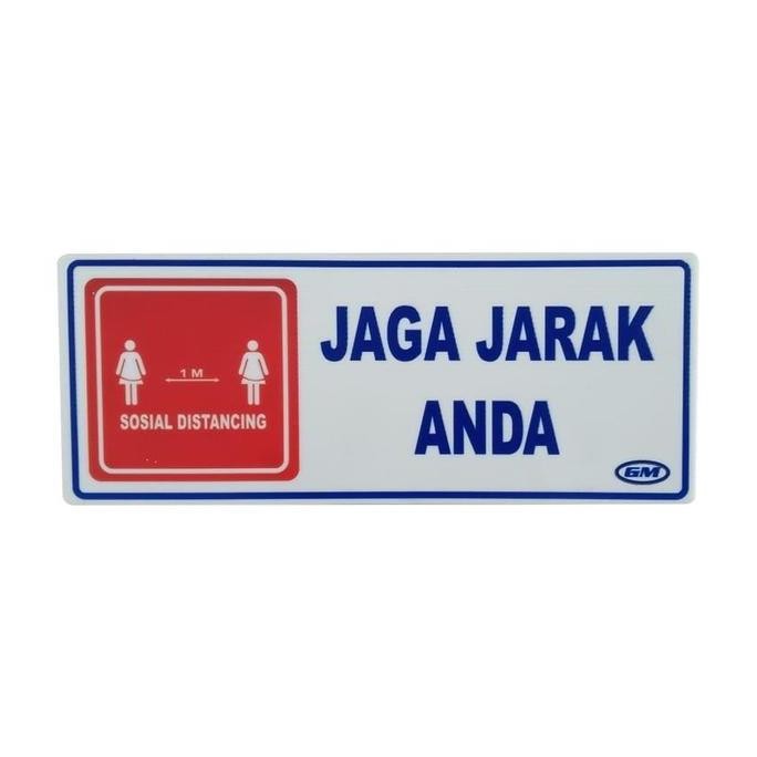 

SALE GM LABEL JAGA JARAK ANDA UK. 15 X 30 CM