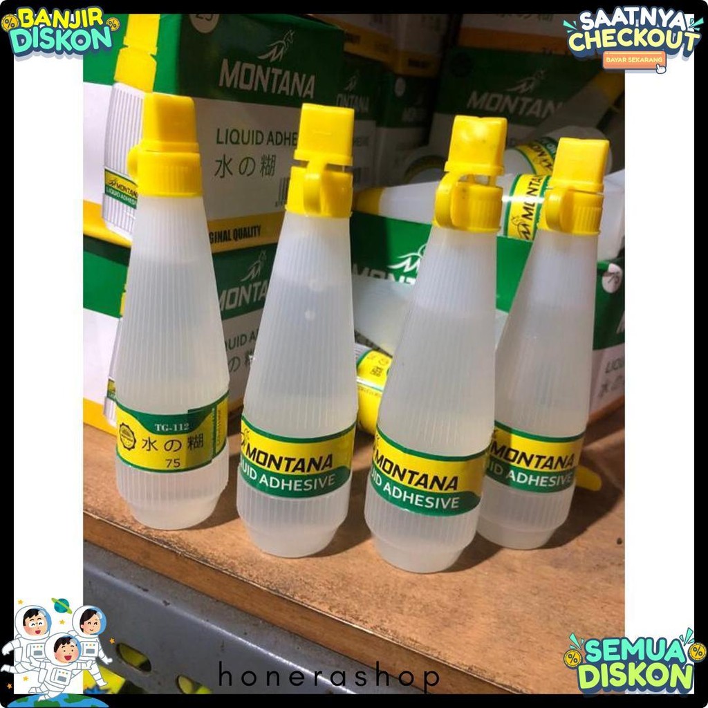 

1Box Tg112 Lem Cair Montana 75Ml Besar // Lem Povinal Terlaris! Produk Ini Banyak Dicari