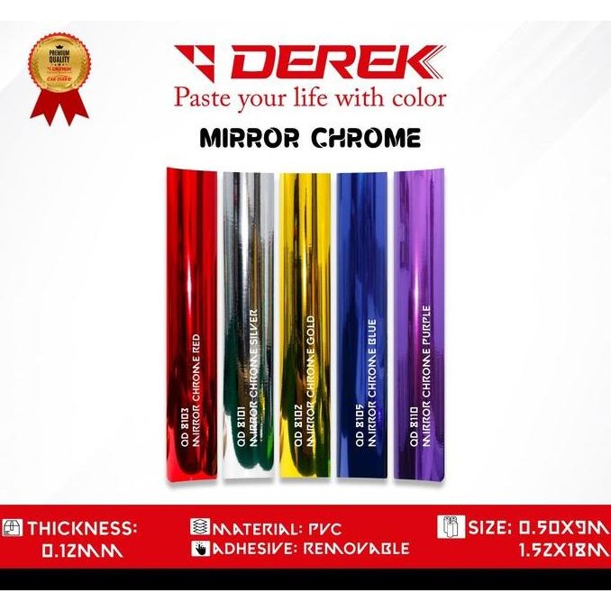 

JUAL Sticker Metalic Chrome Derek 50cm ( Meteran )