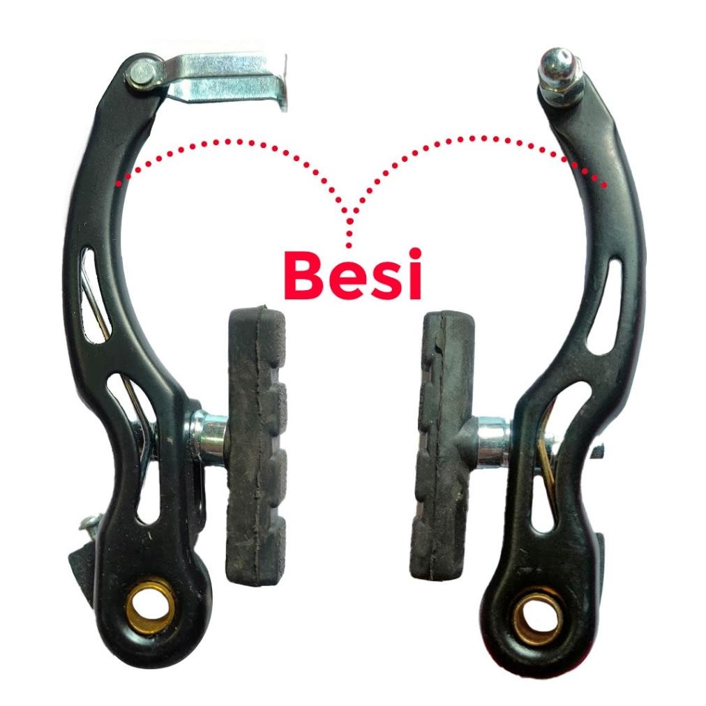 Bisa Cod Rem V-Brake Sepeda Komplit 20 Bmx 24 26 Mtb 1 Set Rem Depan Belakang Kabel Uy-23