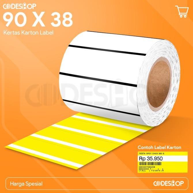 

DISKON LABEL GONDOLA KUNING HANGTAG UKURAN 90X38 PRICETAG RAK 90 X 38 MM