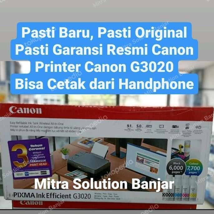 Printer Canon G3020 Wifi Print Scan Copy G 3020 G-3020 Resmi New Stok