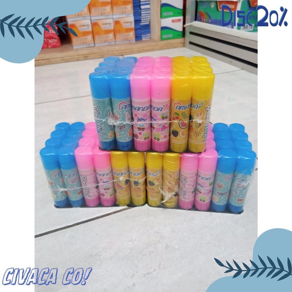 

Lem Kertas Glue Stick Warna Warni Isi 24 Batang Diskon Setengah Harga