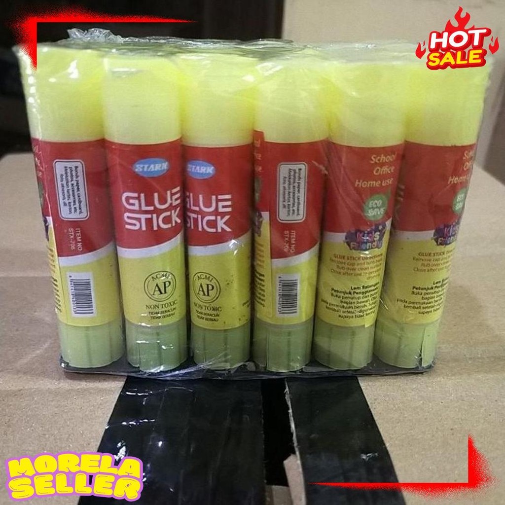 

24 Buah Stark Glue Stick Non Toxic Ap Atau Lem Kertas Stik Diskon Setengah Harga