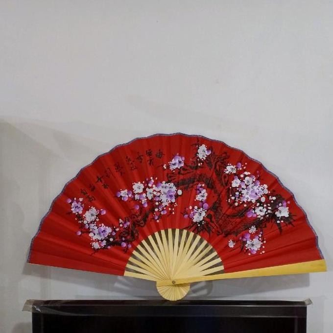 TERBARU - kipas imlek  / pajangan kipas imlek medium / kipas imlek besar / hiasan kipas medium