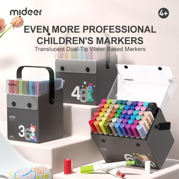 

Tersedia Mideer Translucent Dual Tip Markers Spidol Mewarnai Marker 2 Sisi Bolak Balik Nontoxic Color Colour Mainan