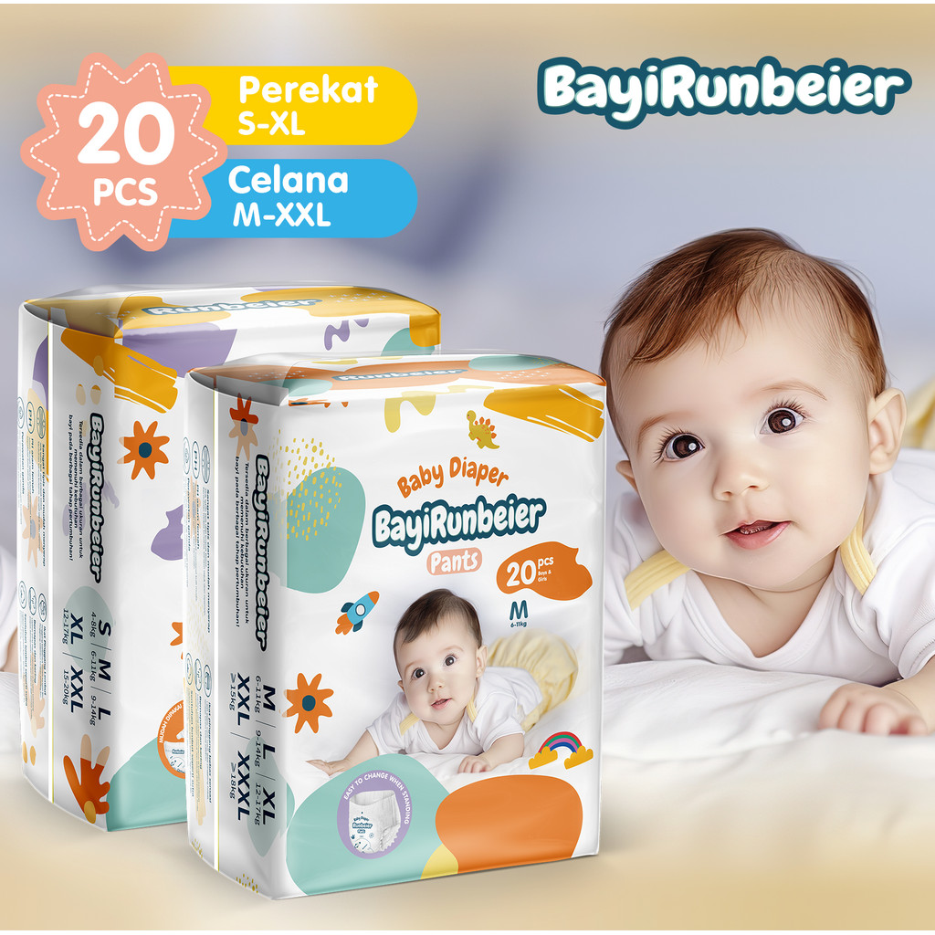 Penjualan pabrik Bayi Celana Popok Sekali Perekat S/M/L/XL/XXL Tipis Lembut Anti Bocor 30 detik untu