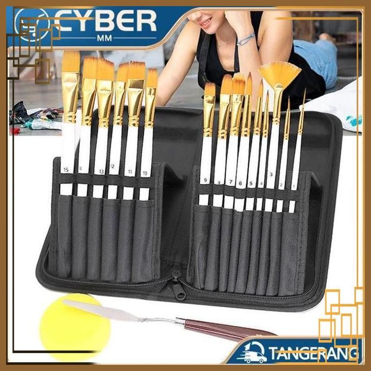 

[CRM] KUAS LUKIS 1 SET / 1 SET KUAS LUKIS / BRUSH SET LUKIS 15 PCS
