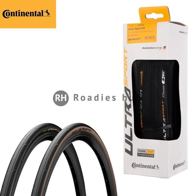 Ready Ban Continental Ultra Sport 3 700C Clincher Black / Brown NEW