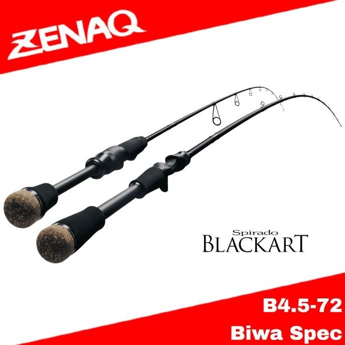 Tersedia Joran Pancing Zenaq Baitcasting Spirado Blackart B4.5-72 Biwa Spec