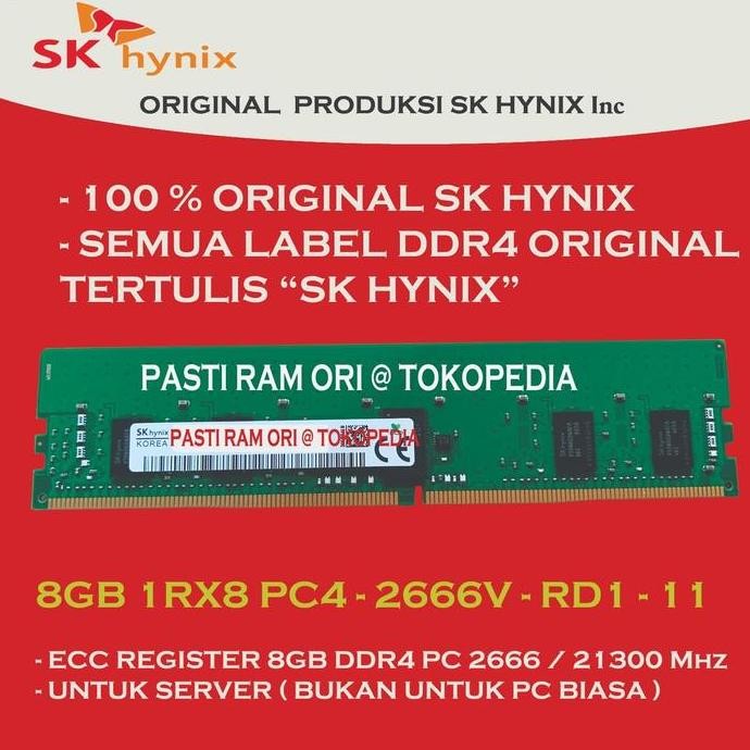 RAM SERVER FOR HP Z4 G4 WORKSTATION ECC RDIMM 8GB DDR4 PC 2666V 1RX8