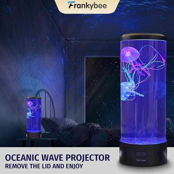 Tersedia Frankybee Lampu Tidur Jellyfish Lamp Lampu Warna Warni Lampu Ubur Ubur Listrik Lampu Lava A