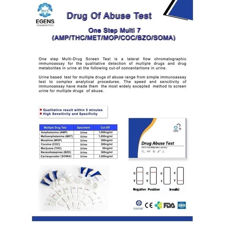 EGENS Drug Abuse Test, 7 Parameter terlaris