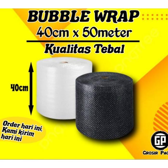 

Bubble Wrap 40Cm X 50Meter Plastik Tebal Max Order 1 Pcs