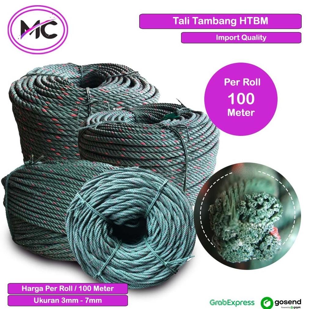 

TALI TAMBANG PLASTIK PE HTBM 3MM 4MM 5MM 6MM 7MM PER ROLL - TALI SERBAGUNA JEMURAN TERPAL GAWANG TERMURAH