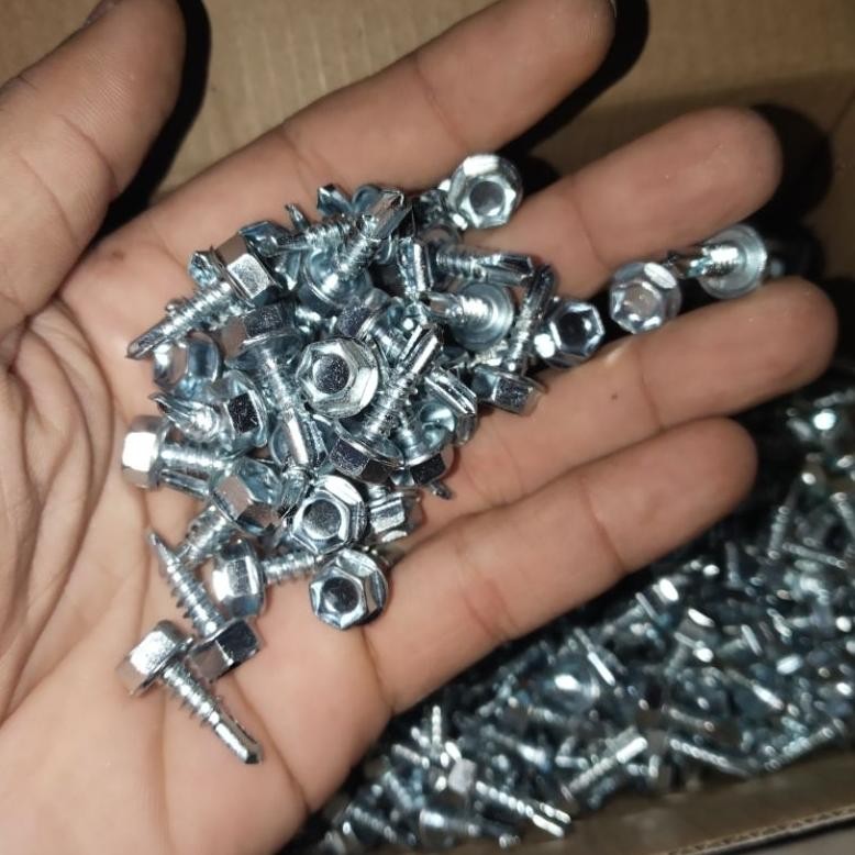 Produk Baru Baut Roofing Baja Ringan 10x16 Isi 1000pcs Baut Atap Seng Baja Ringan