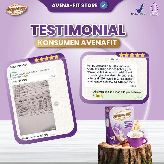 

Avenafit Minuman Oat Susu Untuk Turunkan Kolesterol & Sarapan | 1 Box, 200 Gram | Food Oatmeal Cereal Best Seller