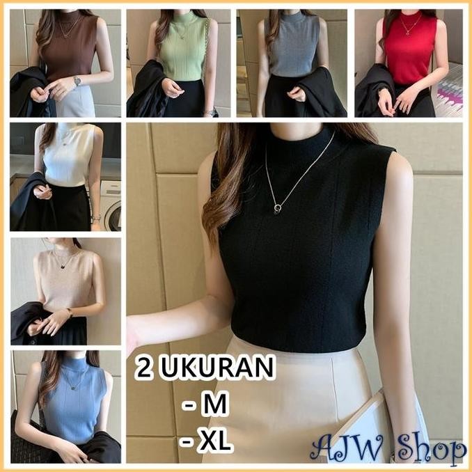 Ajw [Rm] Atasan Rajut Premium | Inner Turtleneck Wanita | Atasan Wanita | Rompi Dalaman Baju Jilbab 