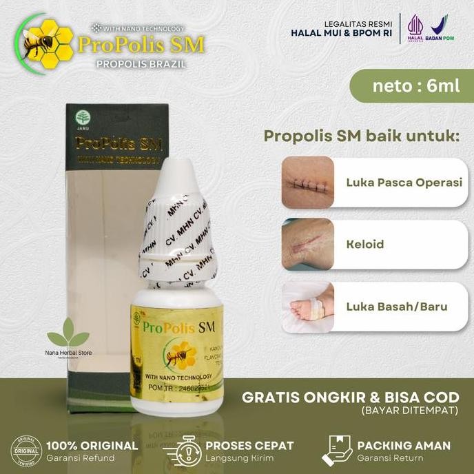Propolis Sm 6Ml Untuk Luka Bekas Operasi, Keloid, Dan Luka Menonjol Pada Ibu Dan Bayi