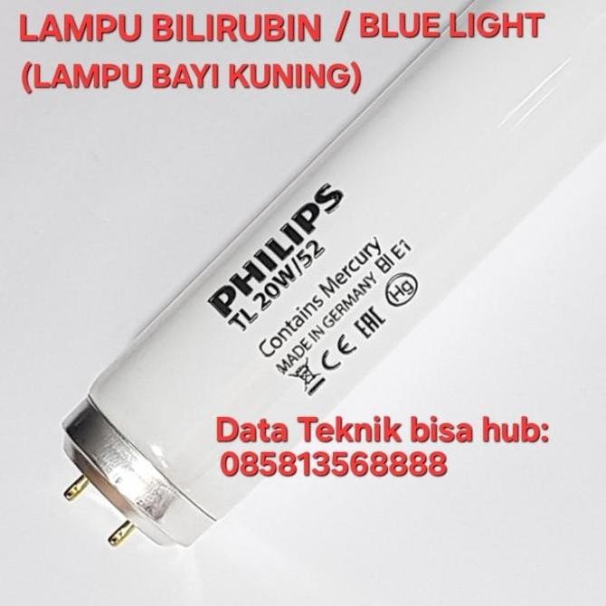 Tersedia Lampu TL Blue Light 20w/ TL 20w/52 Philips /UV-B / Lampu TL Bayi