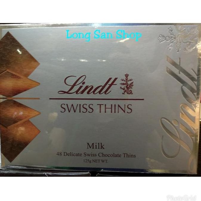 

Promo!! Lindt Swiss Thins Milk 48 Delicate Swiss Coklat Impor