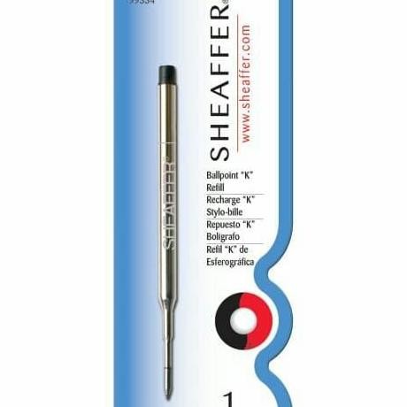 

Sheaffer Ballpoint Refill "K" Style - Black Medium - Blister Card MURAH