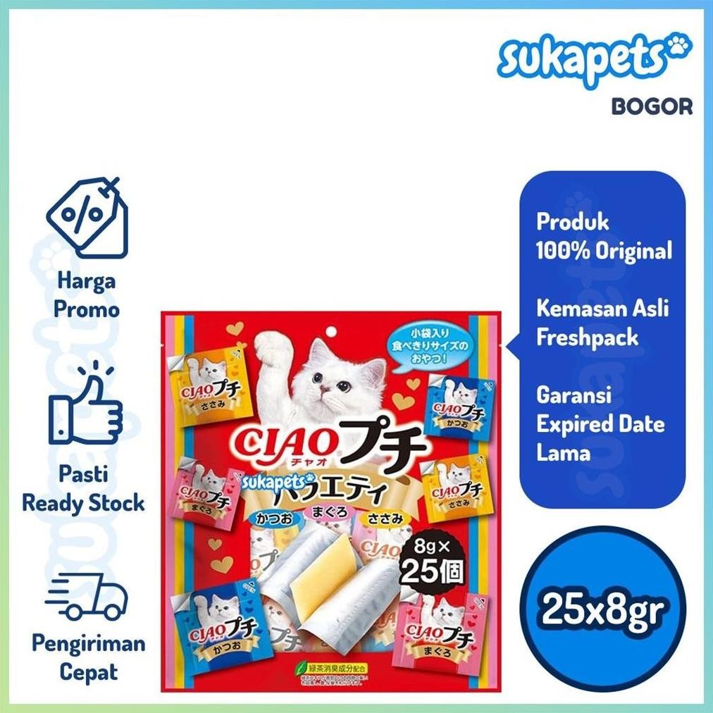 Ciao Churu Petite Variety Snack Kucing 25x8gr