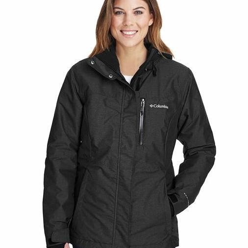 Columbia Women'S Alpine Action Omni Heat Black Jaket Winter Hiking Trekking Traveling Original