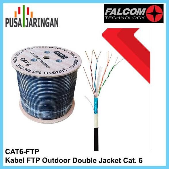 Terlaris FALCOM NETC003-FTP-6 LAN CABLE STANDART FTP/STP CAT.6 OUTDOOR SALE