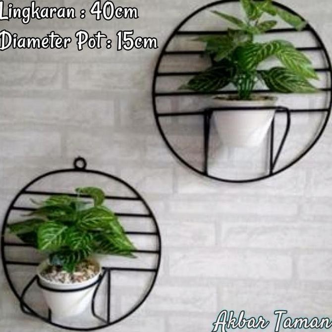 Rak Pot Tempel Dinding / Planter Pot Besi Tempel Hiasan Ruangan