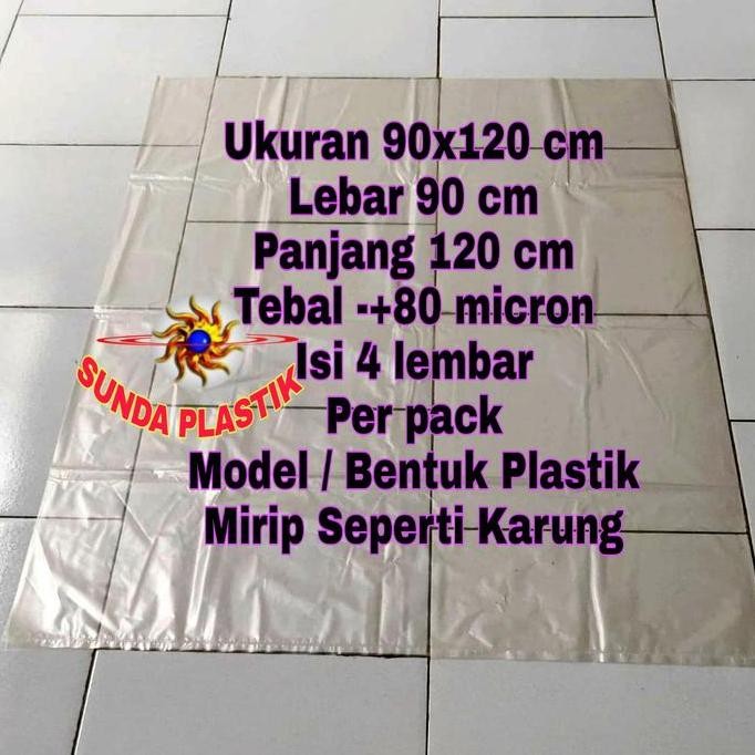 ready  Kantong Plastik Sampah PE Bening 90x120 cm - Transparan - 80 micron